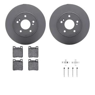R1 Concepts WDUH1-63140 Carbon Series Brake Rotors W/ 5000 Oep Brake Pads & Hdw